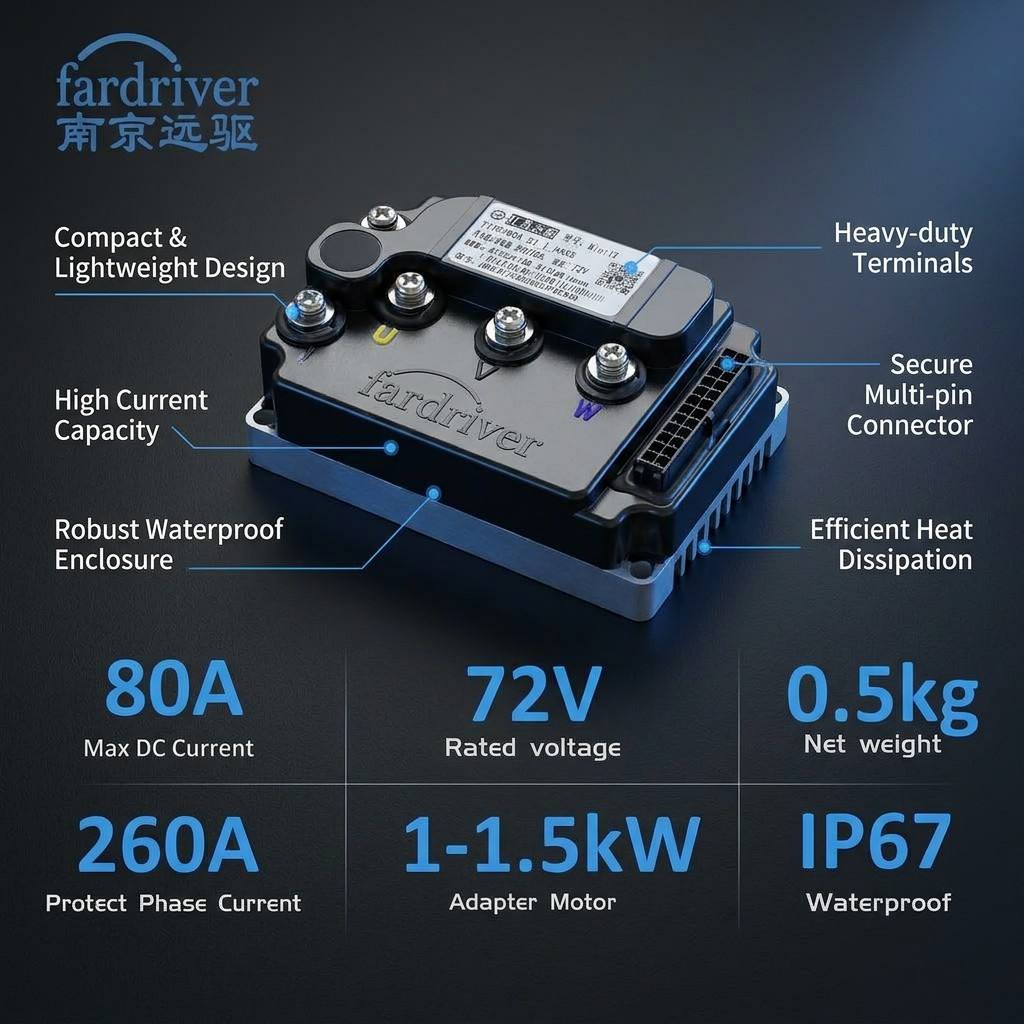 Fardriver ND72260 MiNi12 72V 1 – Kelly Kls7230S Controller Bewertung und Preis