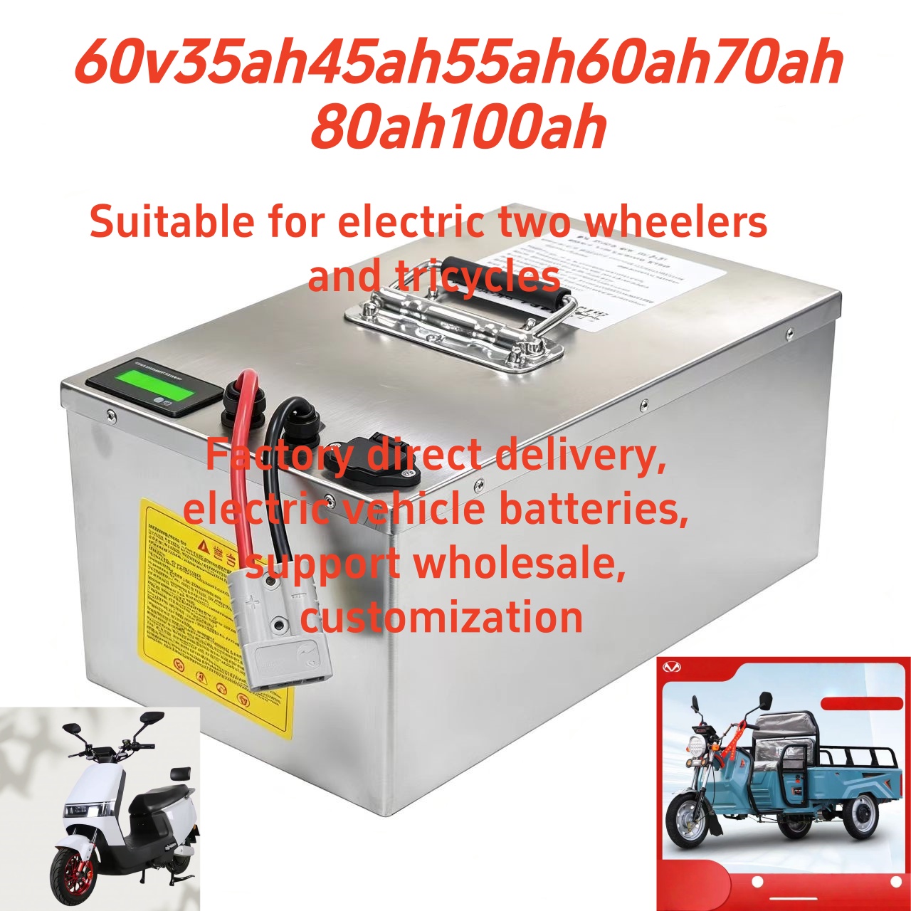 60V35Ah 50Ah 100Ah LiFePO4-Bat – 60V 50Ah Electric Scooter Battery Bewertung und Preis